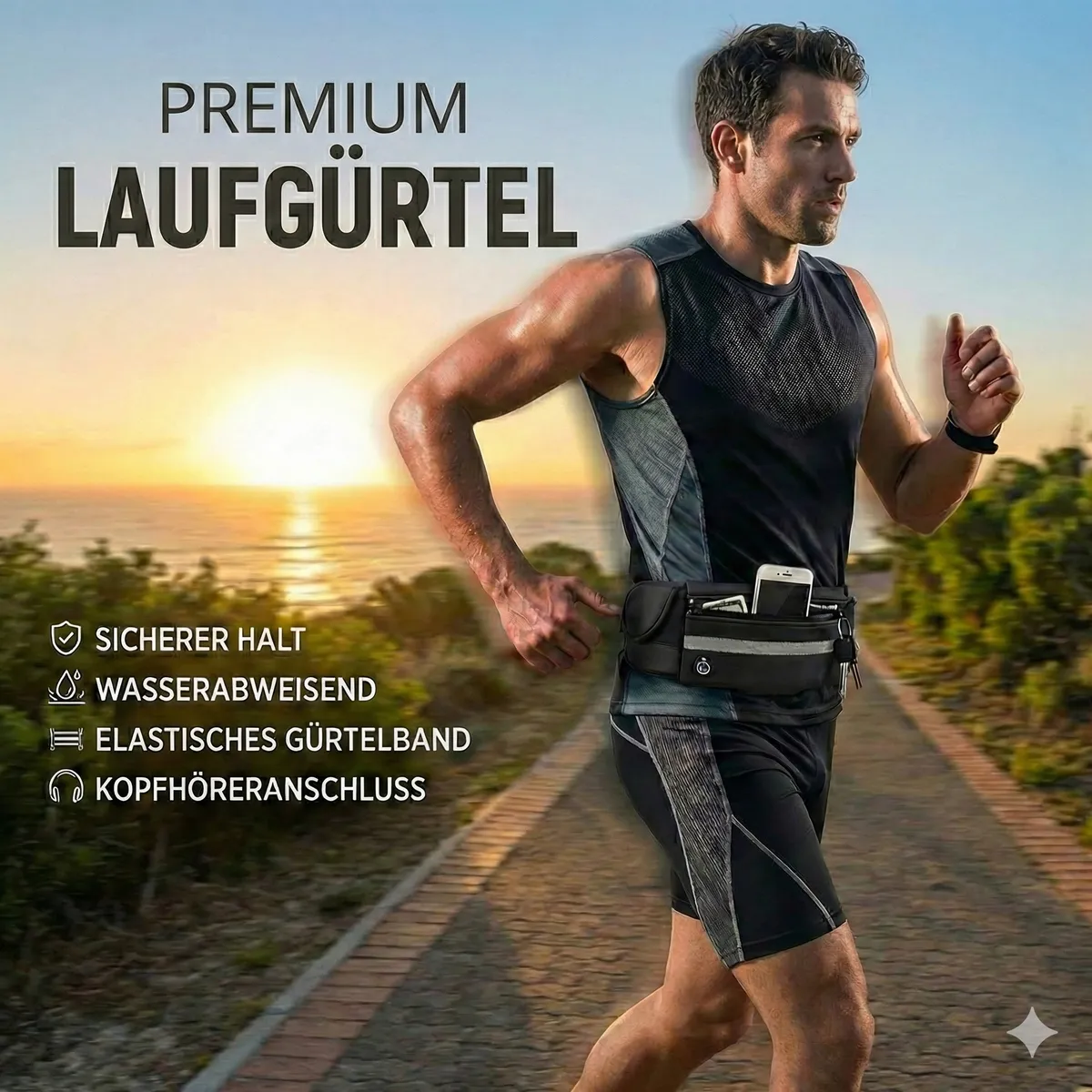 Läufer mit MAHAWORLD Laufgürtel